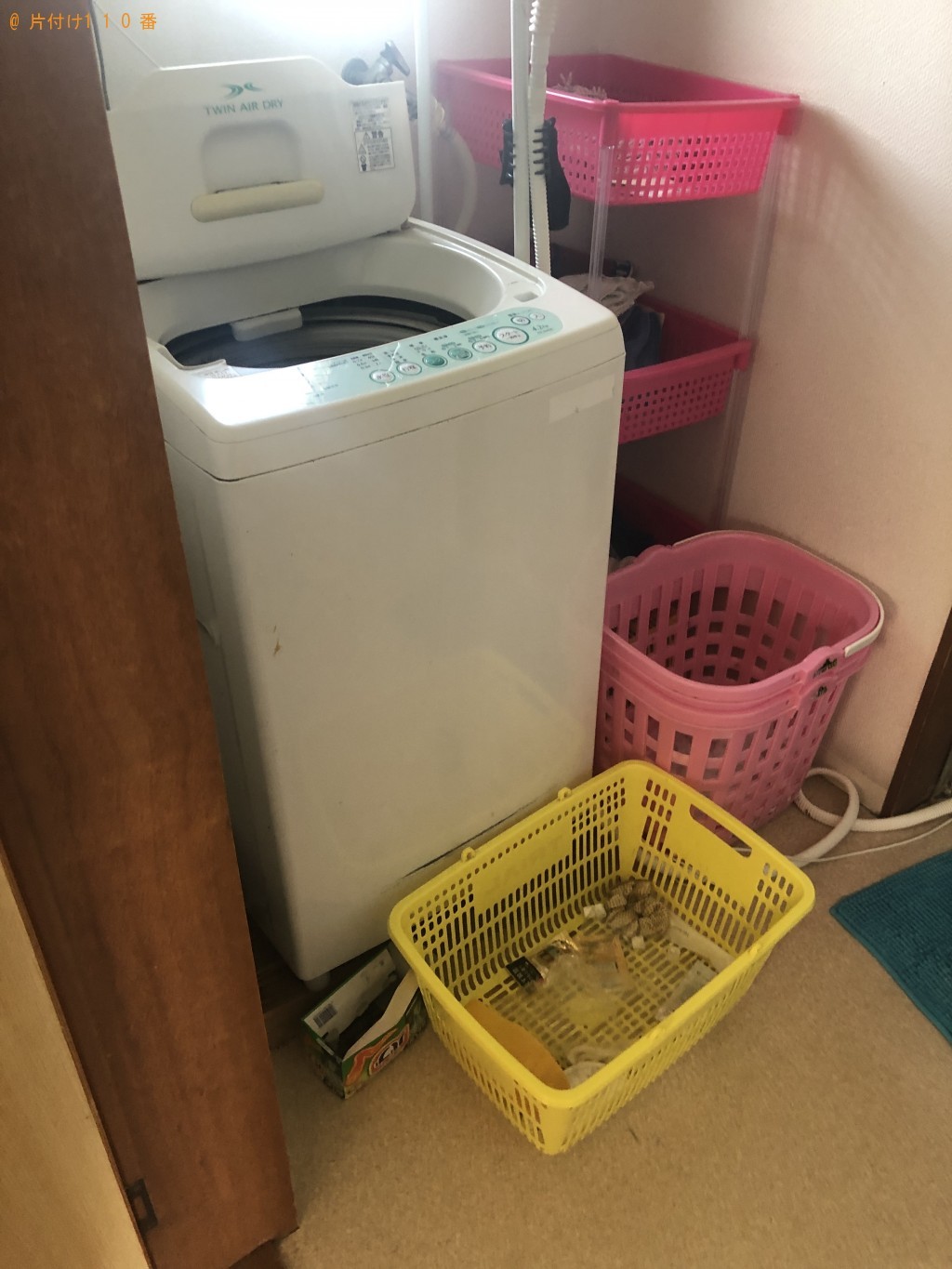 【唐津市】冷蔵庫、洗濯機、メタルラック、かご等の回収