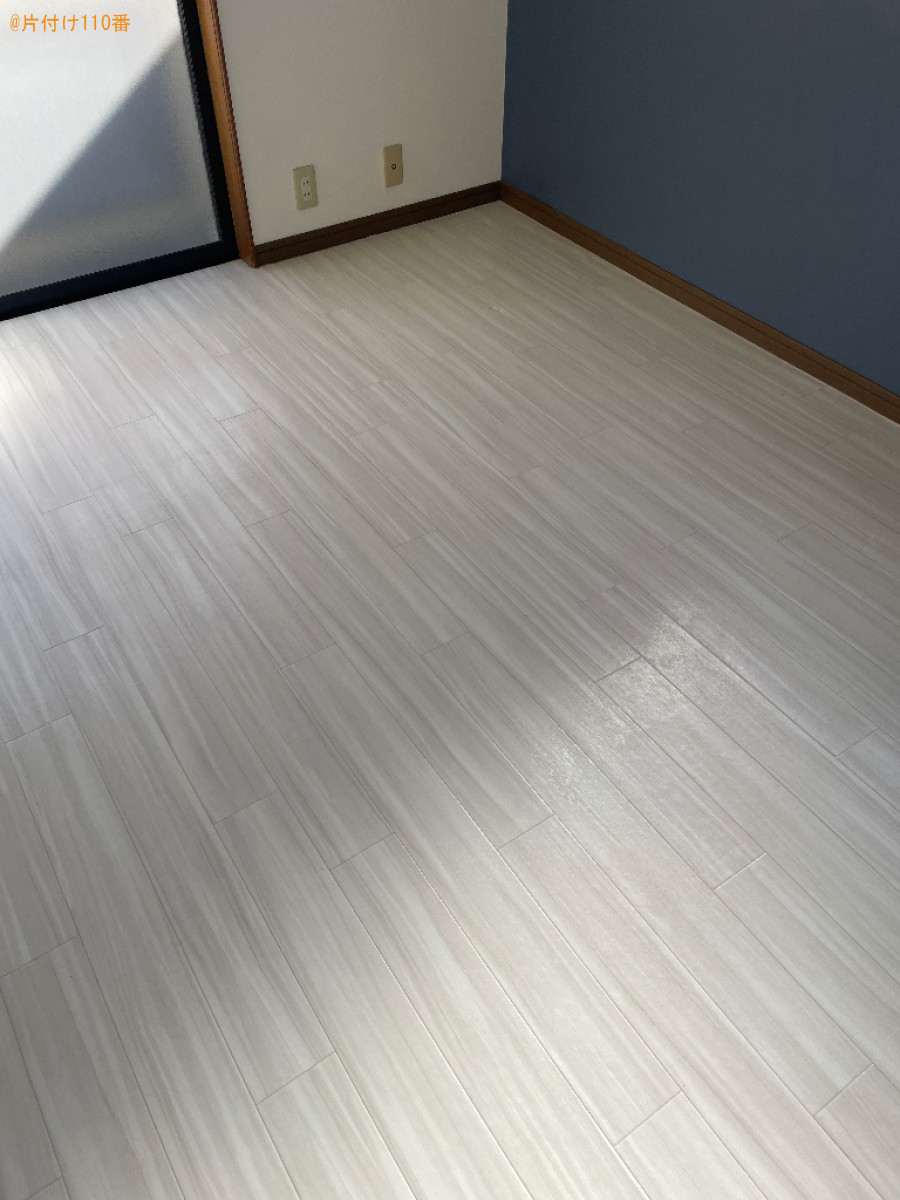 フローリング洗浄とワックス仕上げ、壁紙クリーニングご依頼